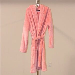 Lands' End Girls’ Soft Pink Hooded Robe